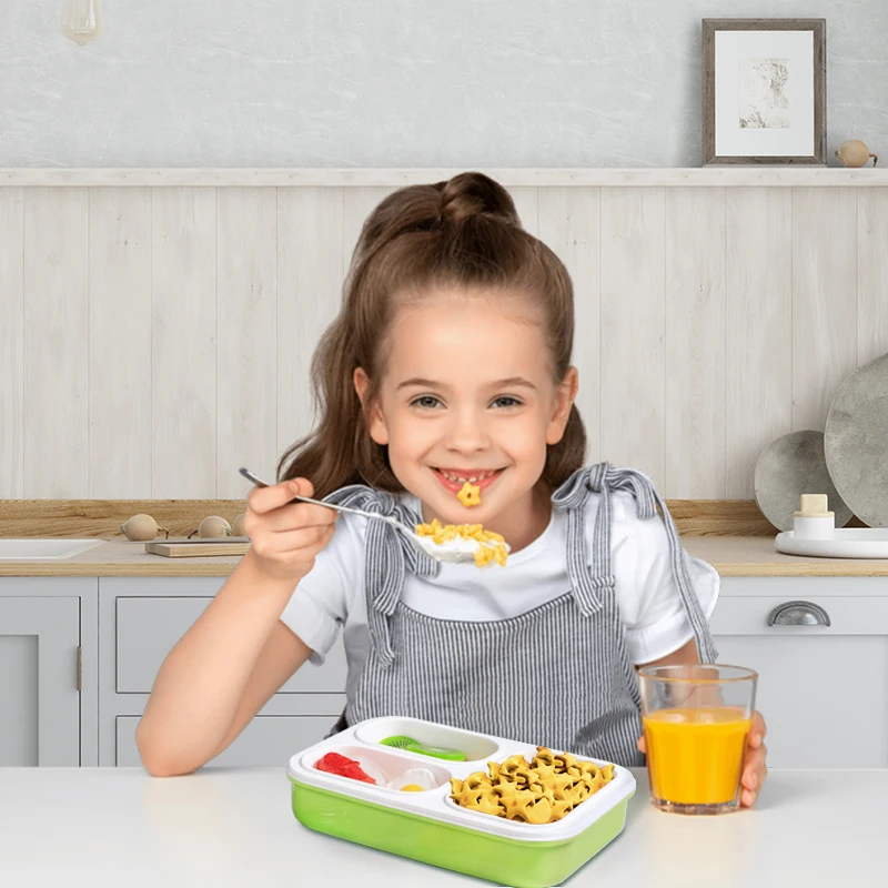 Герметичный Ланч-бокс с раздельными отделениями коробка для школьных бенто