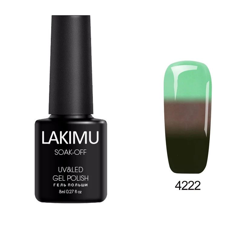4222 LAKIMU изменение температуры УФ-гель для ногтей 24 цвета замочить от полигеля длительный гель лак для ногтей искусство праймер для ногтей - Цвет: 4222