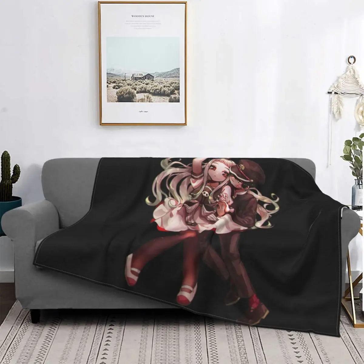 

Hanako Kun-mantas de lana para el inodoro, ropa de cama ligera y transpirable, манга de зима, для el coche