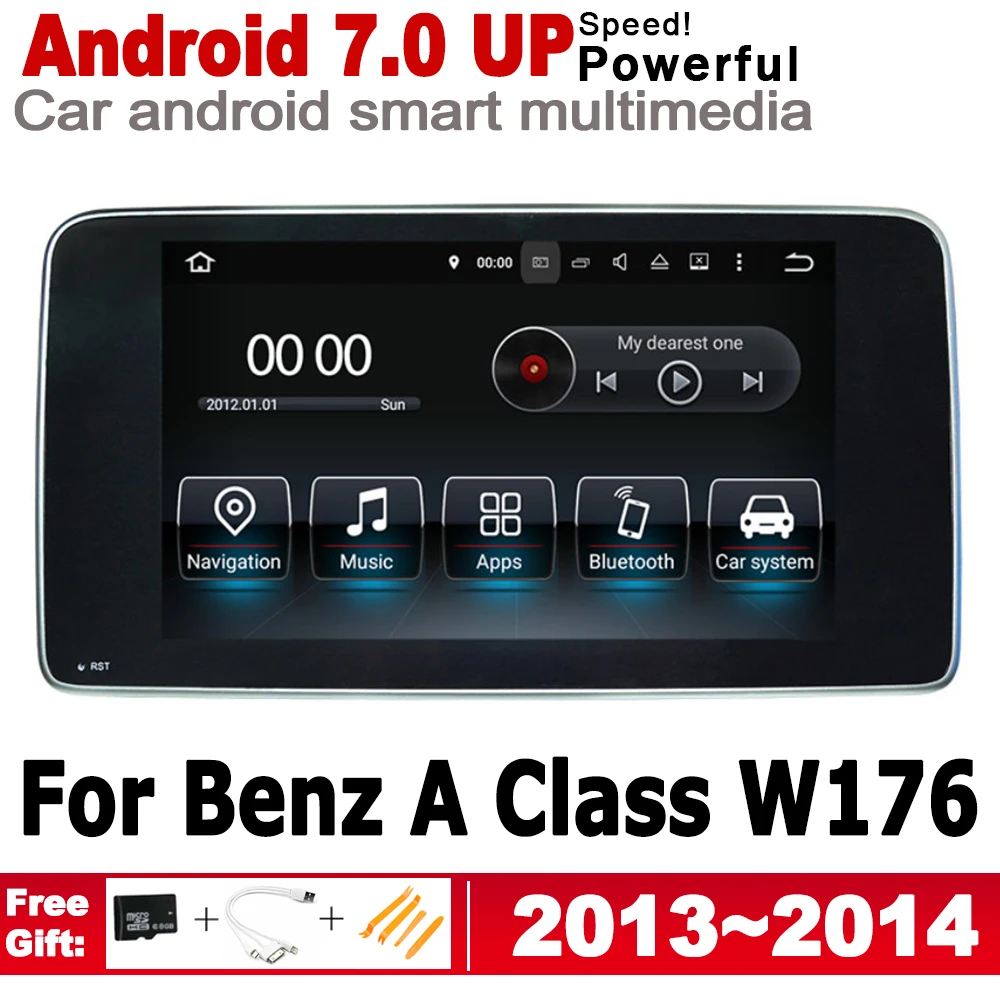 Автомобильный мультимедийный плеер Android стерео GPS Navi карта для Mercedes Benz A Class W176 2013 ~