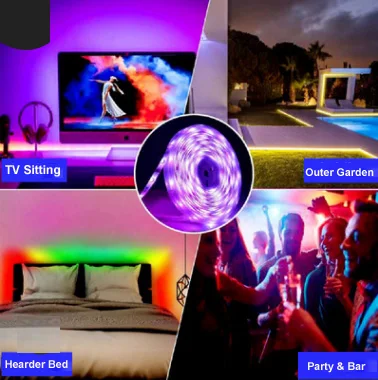 Светодиодная лента RGB 5050 2835 SMD 12 В с поддержкой Bluetooth водонепроницаемая