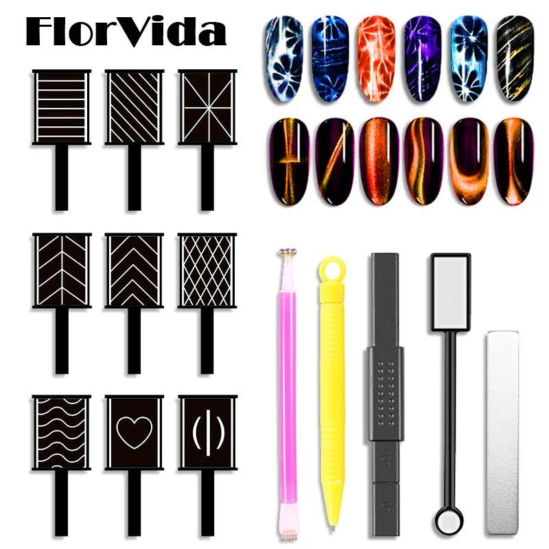FlorVida 1 шт. сильный магнит ручка для ногтей кошачий глаз инструменты УФ гель лака