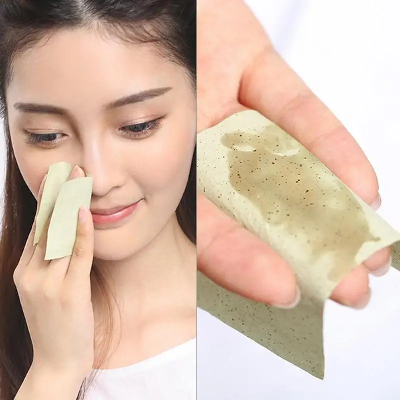 50/100pcs Protable Green Face Matting Wipes Absorbing Oil Paper Sheet Blotting Absorbentes Papel Control Faciale P6G1 | Красота и
