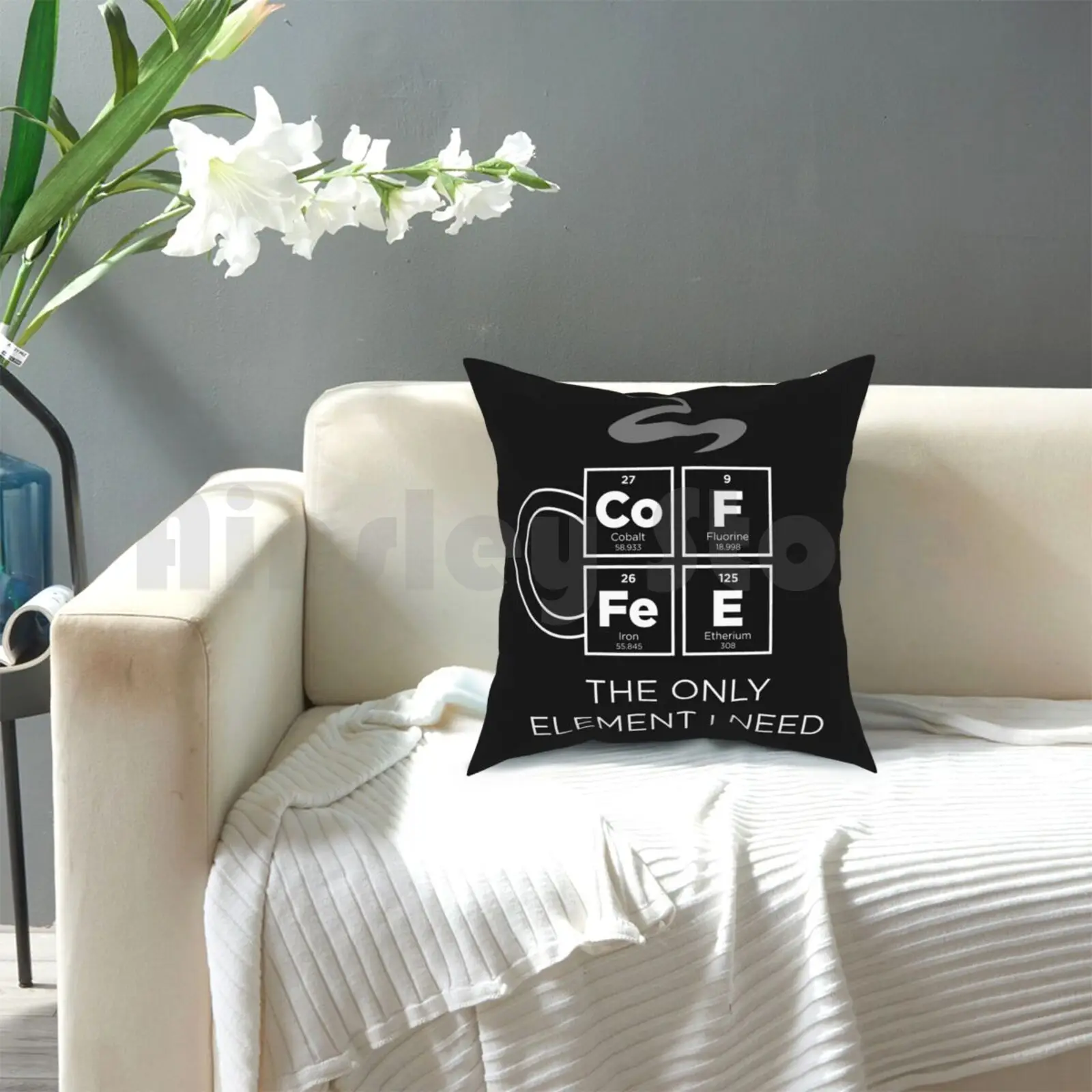 Кофе единственное что мне нужно Периодическая таблица подушек наволочка с