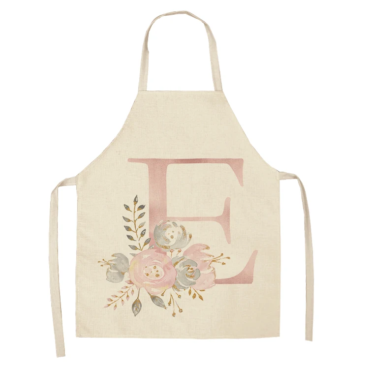 1 шт. розового цвета с цветочным рисунком для девочек из хлопка и льна фартуки