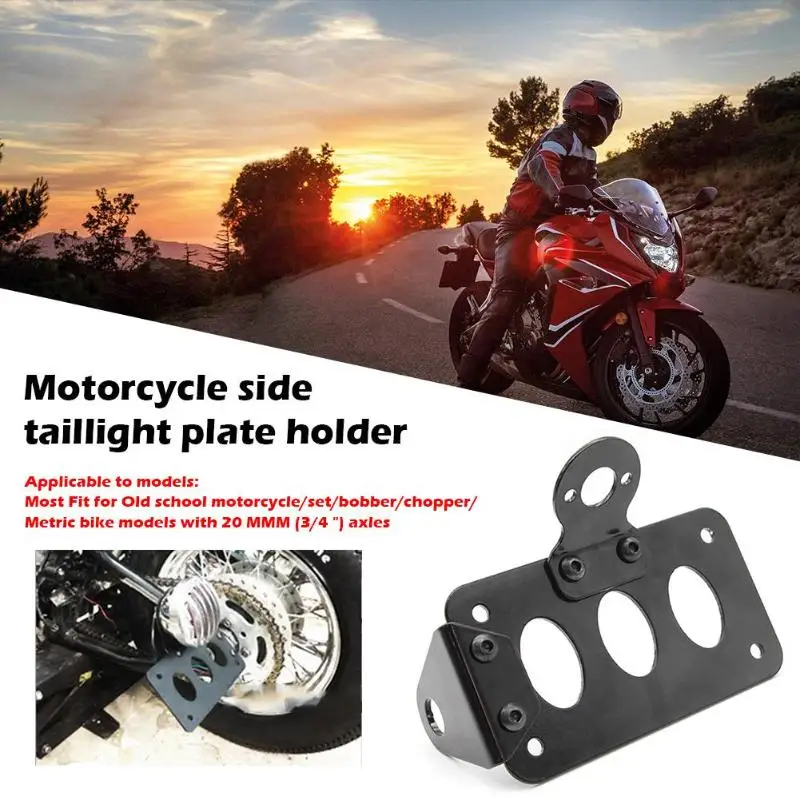 Motorcycle Side Mount License Plate Bracket Kit for Harley Bobber Chopper | Автомобили и мотоциклы