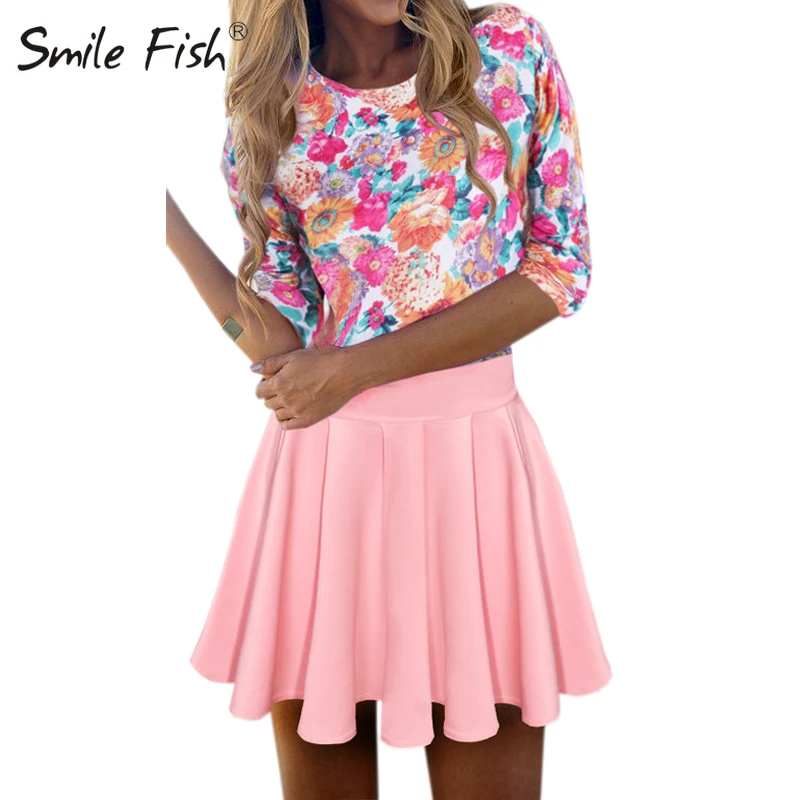 Платье трапеция женское пляжное милое пикантное вечернее мини платье с