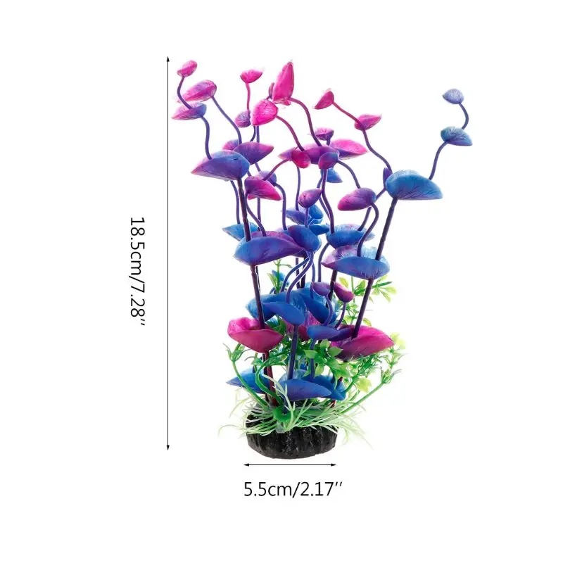 

Purple Artificial Water Plant Grass Decor Ornament For Fish Tank Aquarium
