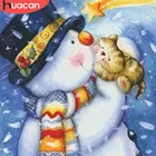 HUACAN Снеговик Алмазная картина Санта-Клаус домашнее полное квадратное Украшение Вышивка бисером картина ручная работа макет