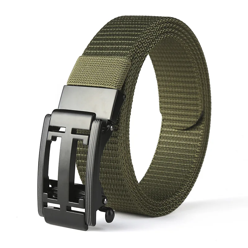 

Ремень мужской с автоматической пряжкой, нейлоновый брезентовый пояс без зубцов для молодых Джокера в стиле пэчворк, для джинсов