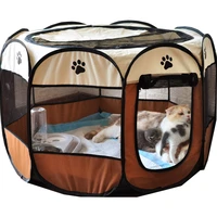 dog house fence indoor outdoor game safe guard playpen folding octagonal cage cats house pet tent portable pet playpen
