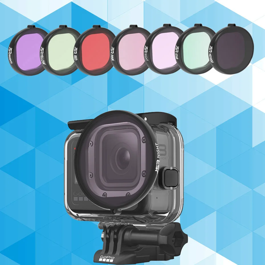 Черный водонепроницаемый чехол фильтр для Gopro Hero 8 аксессуары дайвинга UV/CPL/Color/ND