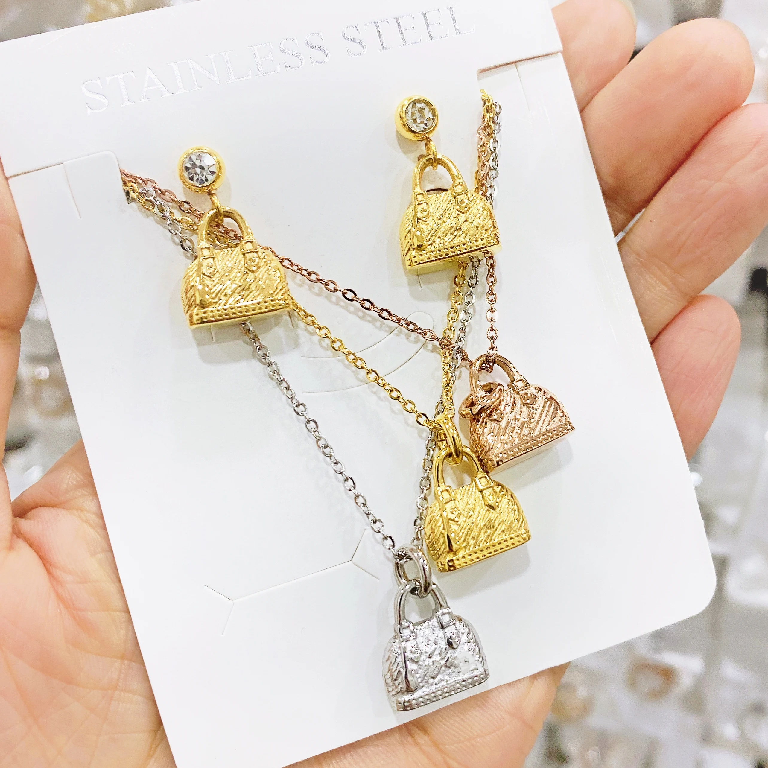 Новинка роскошный бренд модное ожерелье в британском стиле коробка форме сумки