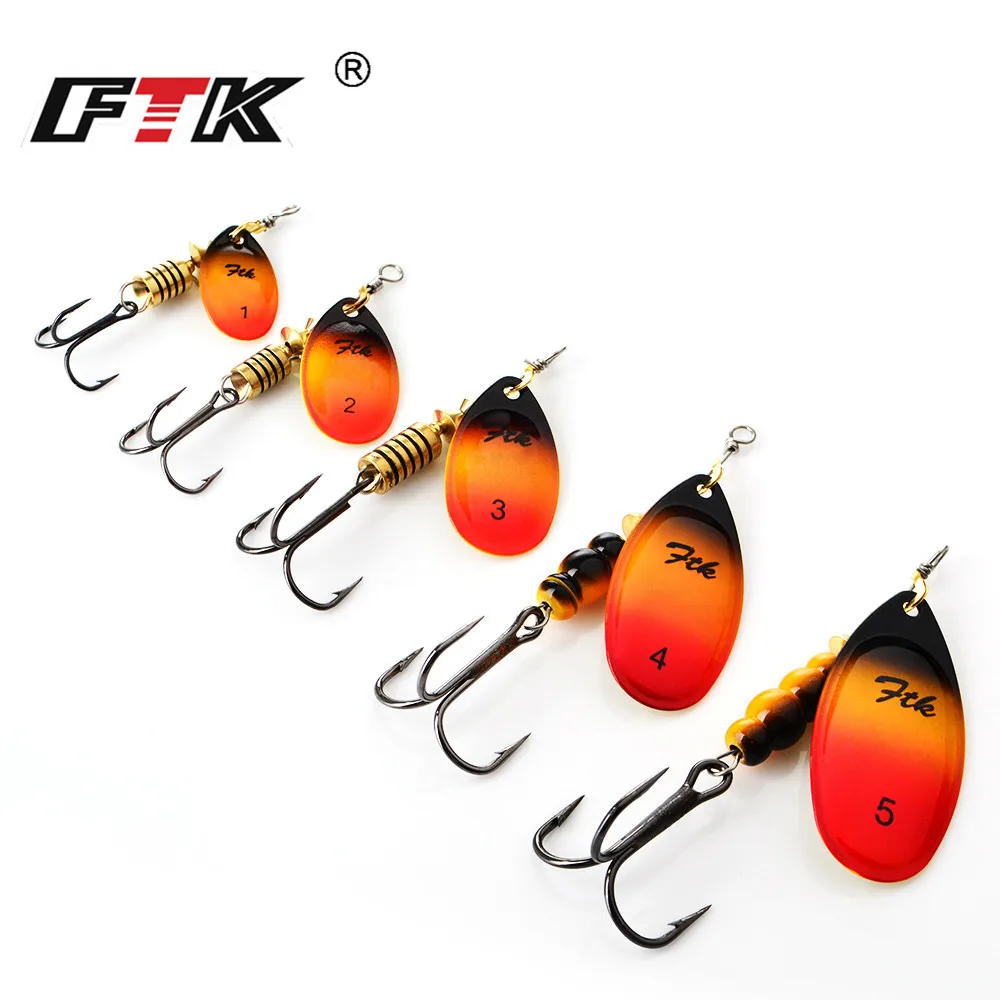 

FTK Fishing Spoon Baits Spinner Lure 4g/7g/12g18g/28g Fishing Wobbler Metal Lures SpinnerBait Isca Artificial lure