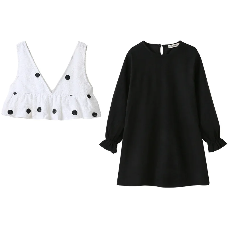 

Cute Two Piece Cotton Spring Summer Teens Children Clothes Baby Girls Suit Vest +Sweatshirts Kids Toddler Outwear High Quality