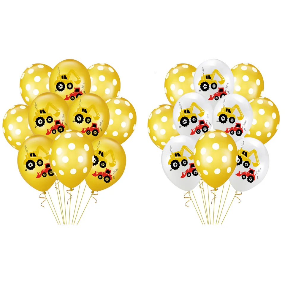 

1Set Excavator Air Inflatable Balloons Construction Tractor Ball Truck Vehicle Baby Shower Kids Boys Birthday Party Supplies
