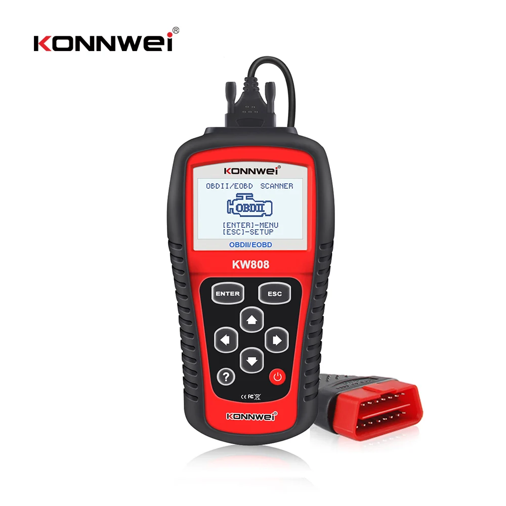 Автомобильный сканер KW808 OBD 2 автомобильный диагностический считыватель кодов