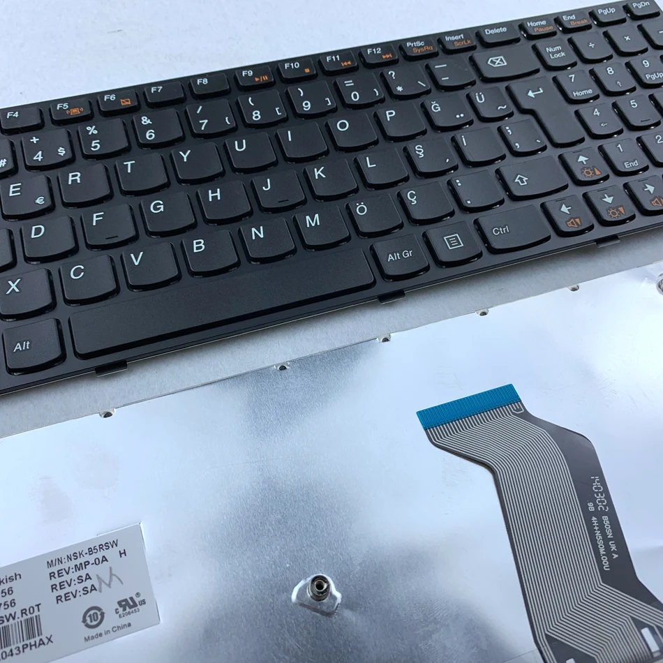 Клавиатура с турецкой раскладкой для ноутбука Lenovo IdeaPad B590 B590A B590G V570 B570 B570G B575 Z570 Z575