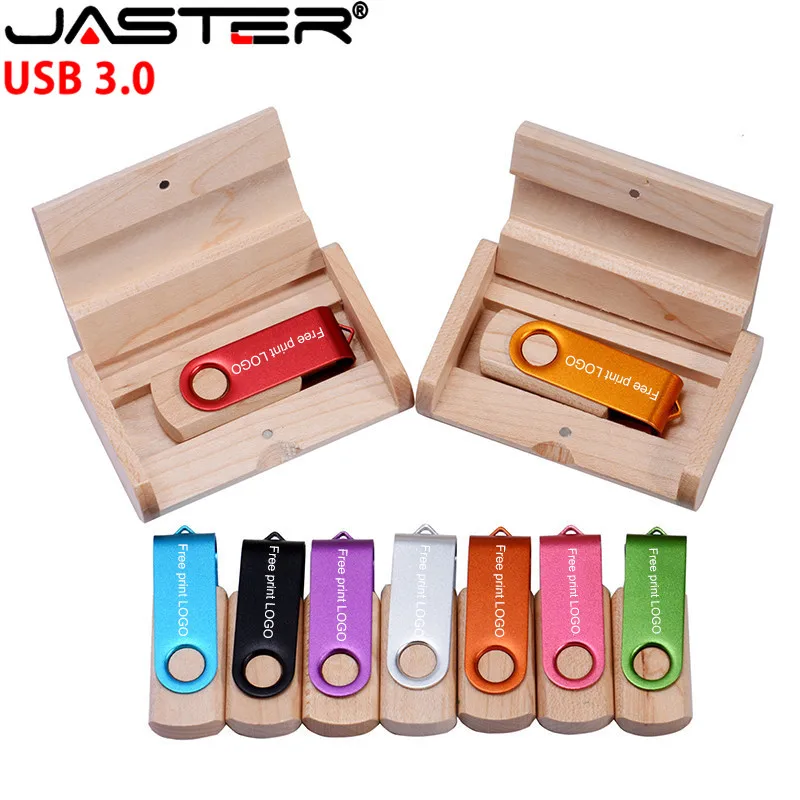 Деревянный вращающийся USB + флип накопитель JASTER флэш 3 0 64 ГБ 32 16 8 карта памяти