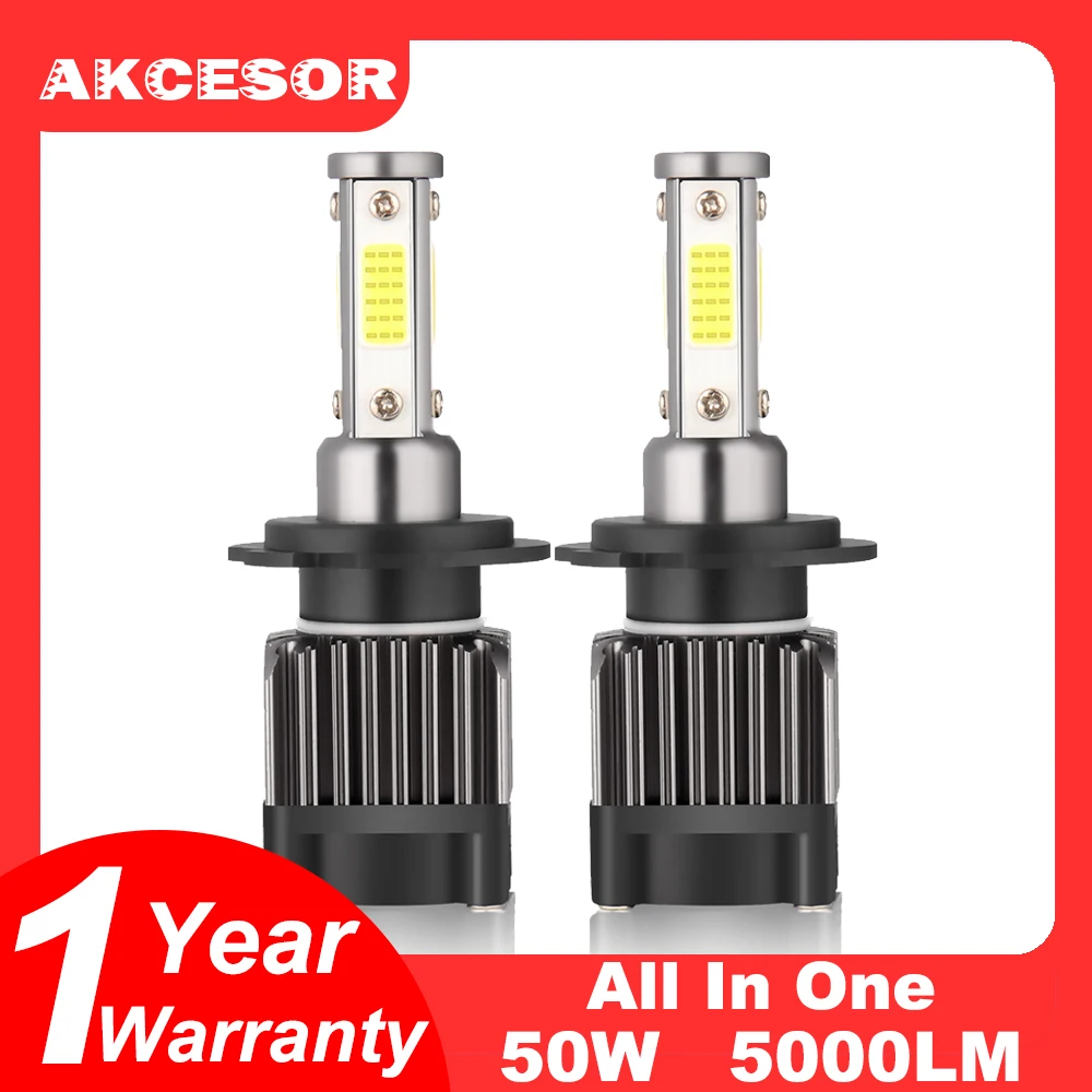 

H7 LED H4 H11 H8 H9 9005 9006 9003 HB2 Hi/Lo Beam Car Headlight Bulbs All In One High Quality Auto Lamp Replacement Accessories