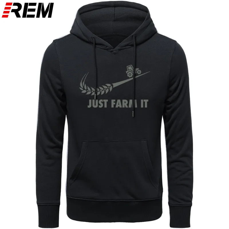 Худи rem Fashion Just Farm It для мужчин, с круглым вырезом, хлопок, с длинным рукавом, фермер, фермерский человек, топы, Толстовки, Толстовки
