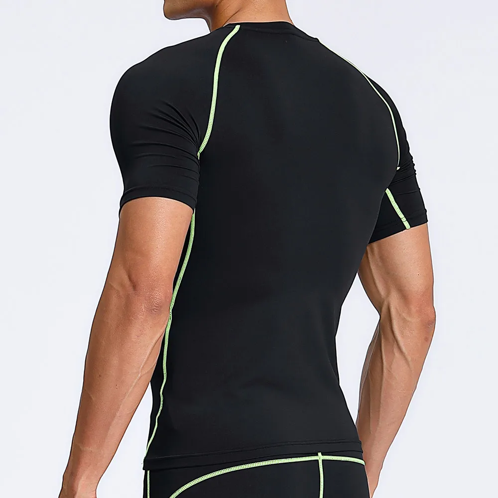 2021 Polyester Gym Sport Shirt T Shirt Men Short Sleeve Running Workout Shirt Men Gym Clothing Top T Shirt for Men Sport T Shirt