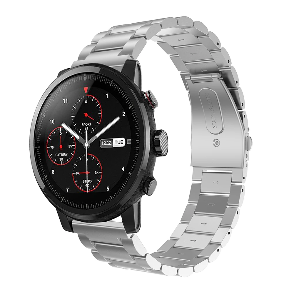 Браслет из нержавеющей стали для часов Xiaomi Huami Amazfit Stratos 2 2S pace ремешок Samsung Gear S3 22 мм
