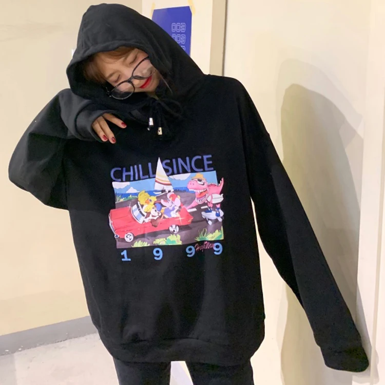 Chic японский с изображением забавного героя мультфильма печатных свитер