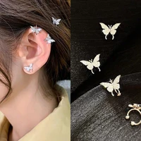 new fashion jewelry small butterfly earrings trendy fairy sen super fairy no ear hole ears hanging earrings female