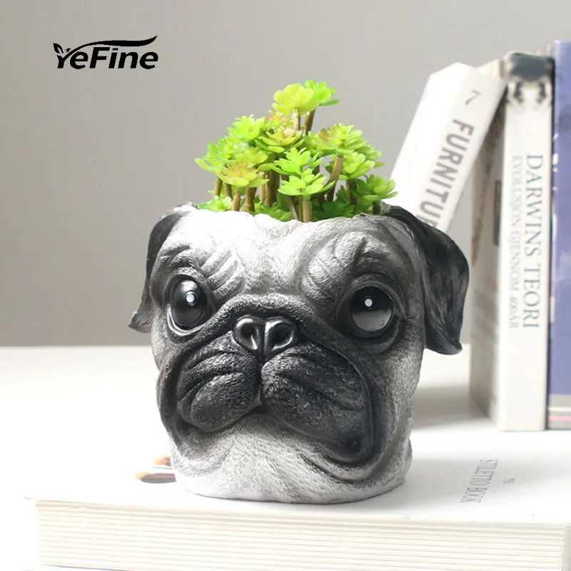 YeFine смоляные горшки для цветов декоративные настольные цветочные Мультяшные