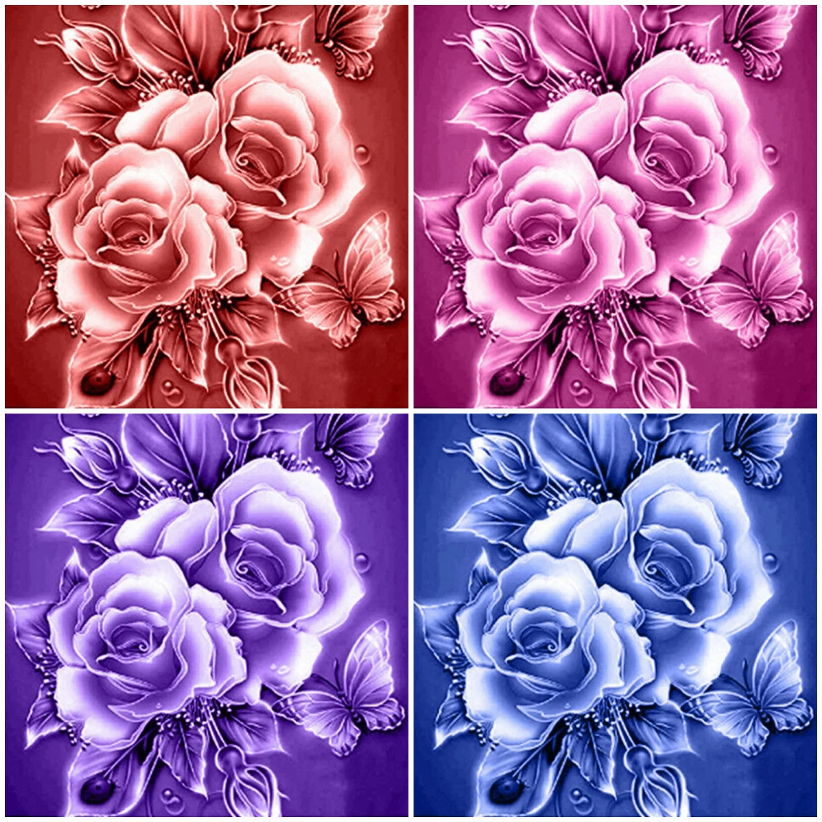 

HUACAN 5D Diamond Painting Cross Stitch Flower Picture Of Rhinestone DIY Diamond Embroidery Full Square Home decor