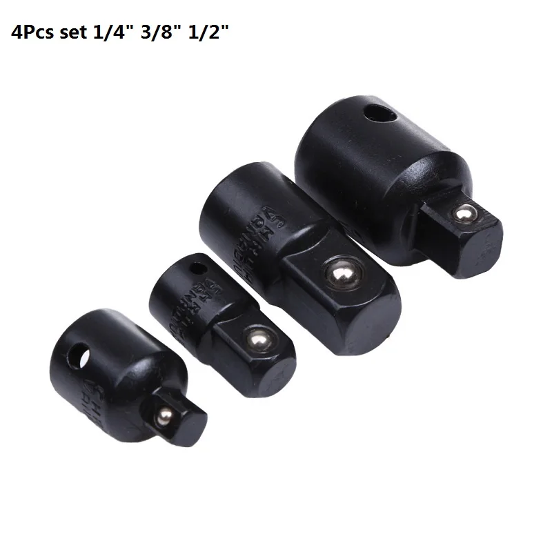 4Pcs Socket Adapter 46 шт./компл. углеродистая сталь многофункциональный набор инструментов гаечный ключ розетка Двусторонняя отвертка бытовой мотоцикл ремонт автомобиля набор инструментов для розетки - Цвет: 4Pcs Socket Adapter