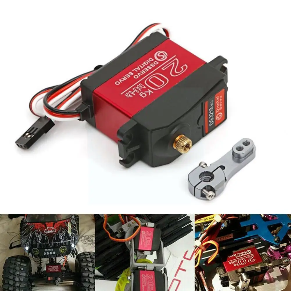 

1 X Waterproof Servo 20KG 270 Degree High Speed Metal Gear Digital Servo With 25T Arm Baja Servo For 1/8 1/10 Scale RC Cars G9R0