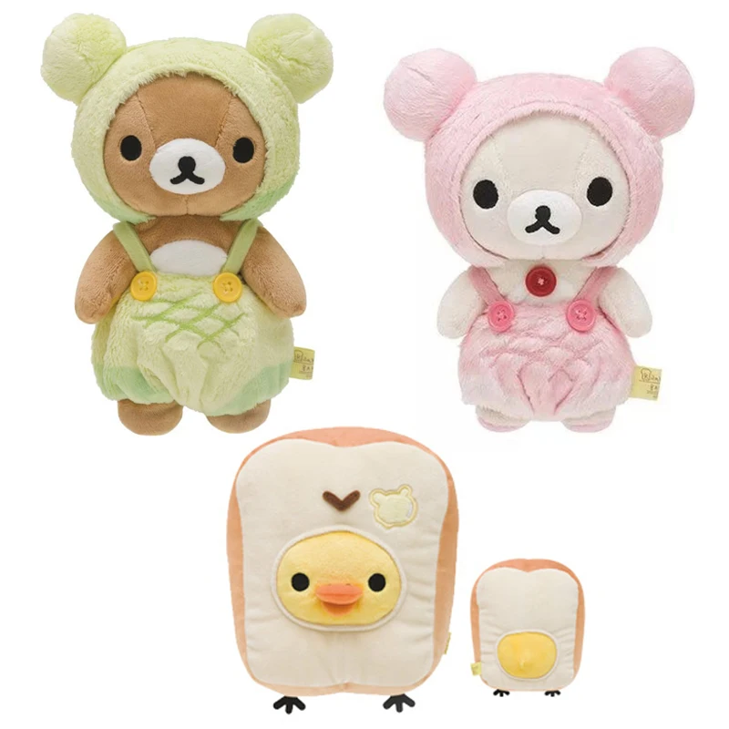 Cute Rilakkuma Korilakkuma Bear Kiiroitori Chick Bakery Series Bread Toast Plush Stuffed Kids Toy Doll Children Baby Gifts