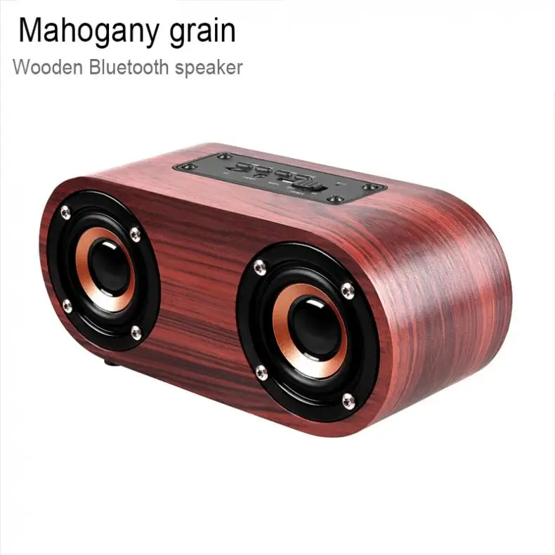 6W Wooden Double Horn 4.2 Bluetooth Wireless Speaker Support AUX Cable Connection TF Card Playback for Phone / Tablet PC MP3|Портативные