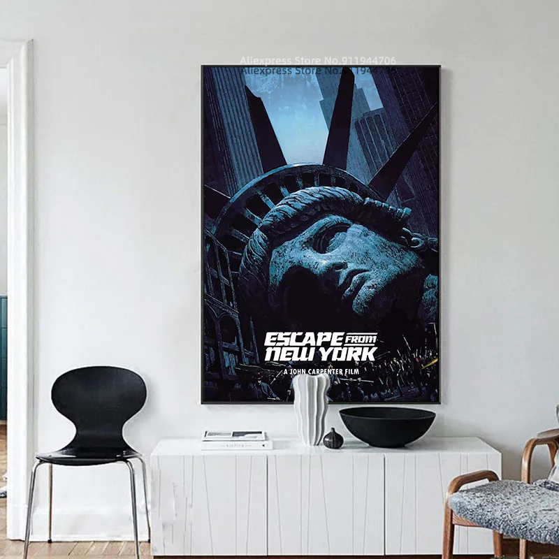 Плакат по мотивам фильма Побег из Нью-Йорка Джон плоттер плакат Картина на холсте