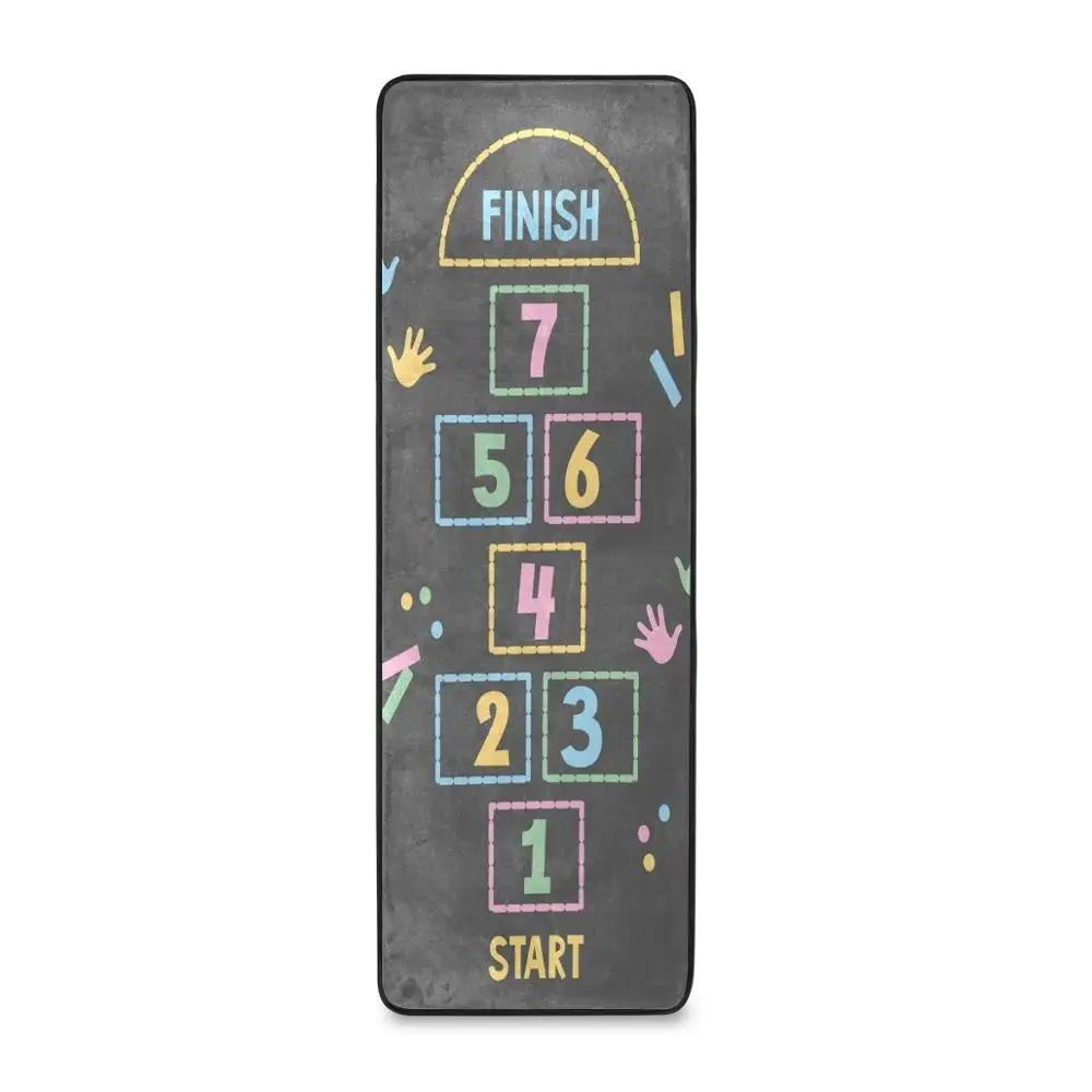

Baby Hopscotch Game Carpet Jump Lattice Kids Play Gym Rug Cartoon Printed Children Infant Adventure Floor Mat Soft Crawling Mat