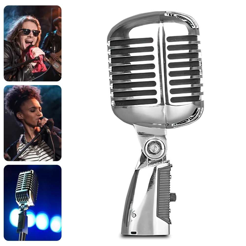 Беспроводной Динамический ретро микрофон Ностальгический 50 15 кГц классический