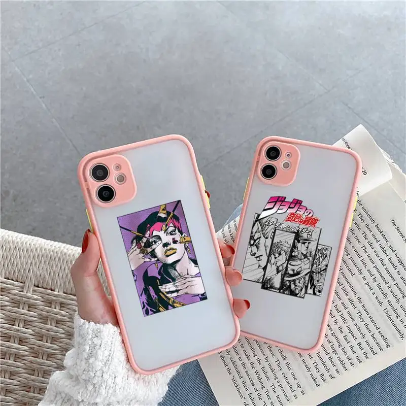 

JOJO’S BIZARRE ADVENTURE JoJo Anime Phone Case matte transparent For iphone 7 8 11 12 13 plus mini x xs xr pro max cover