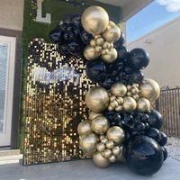 black gold balloon garland arch kit confetti latex baloon graduation happy 30th 40th birthday balloons decor baby shower favor