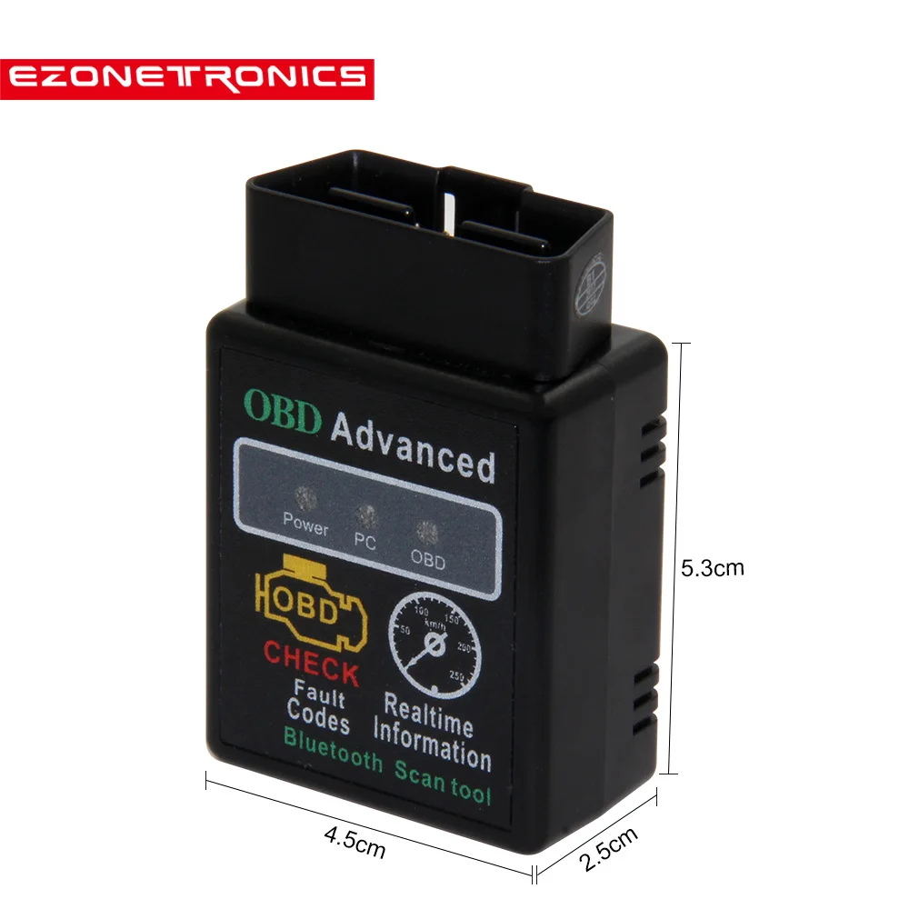 Автомобильный диагностический сканер OBD2 ELM327 Bluetooth V1.5 адаптер OBDII считыватель