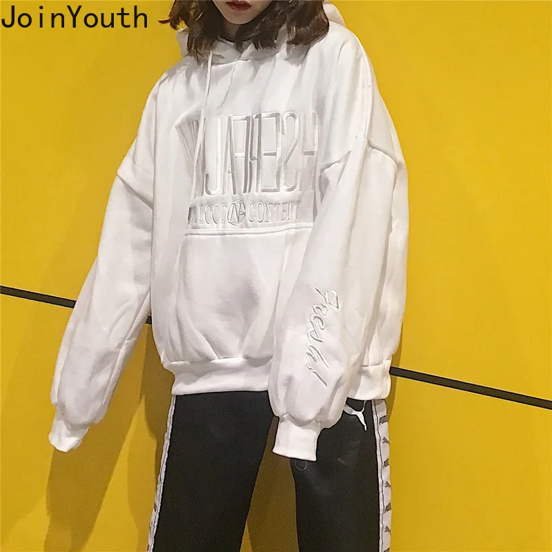 Joinyouth Harajuku корейские толстовки осень зима теплые пуловеры Свободные Твердые