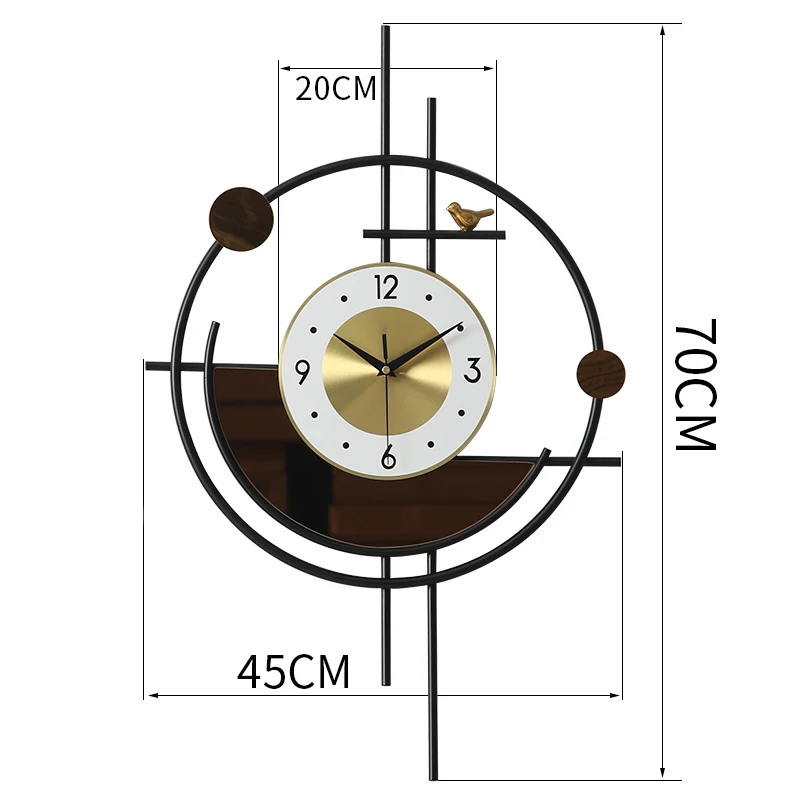

Gold Large Wall Clock Living Room Nordic Silent Modern Wall Clock Creative Luxury Orologio Da Parete Home Decoration 50WC