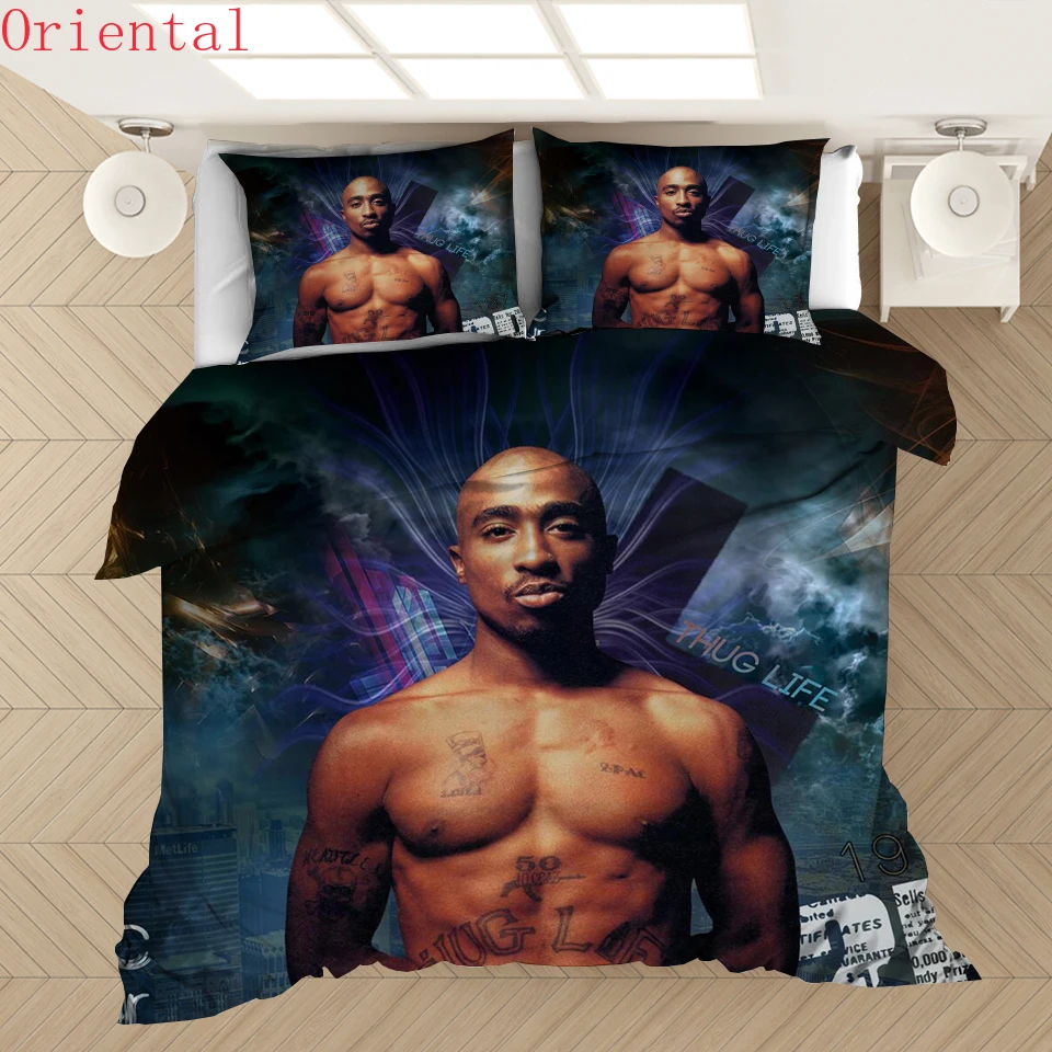 

Rapper Tupac 2Pac 3D Printed Bedding Set Duvet Covers Pillowcases Comforter Bedding Set Bedclothes Bed Linen 01