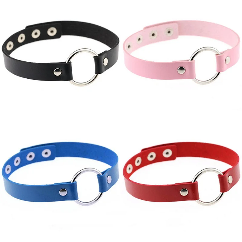 

Black Leather Choker Necklaces For Women Sexy Goth Punk Chain Necklace Festival Girls Gothic Collar Jewelry