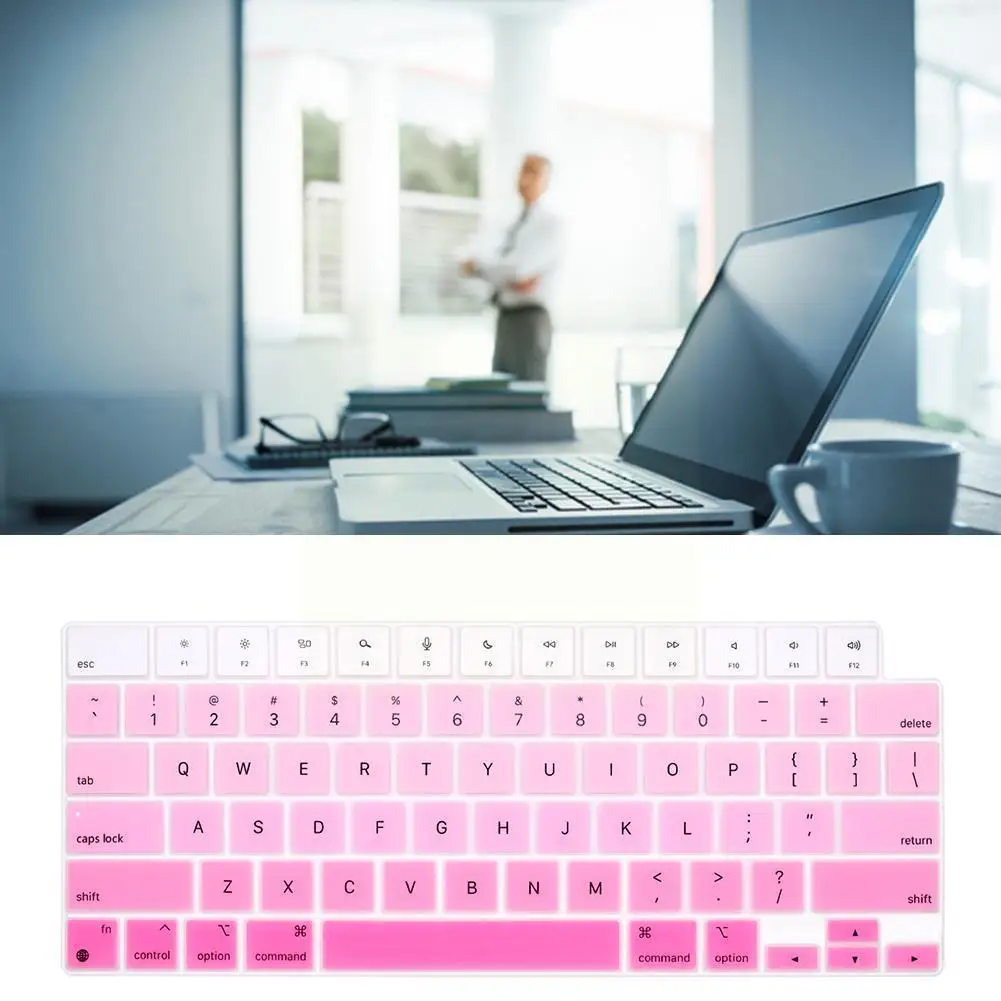 

The Us Version Of The Gradient Color Is Suitable For Notebook Macbookair Pro A2442/2485 Keyboard Film C3h1