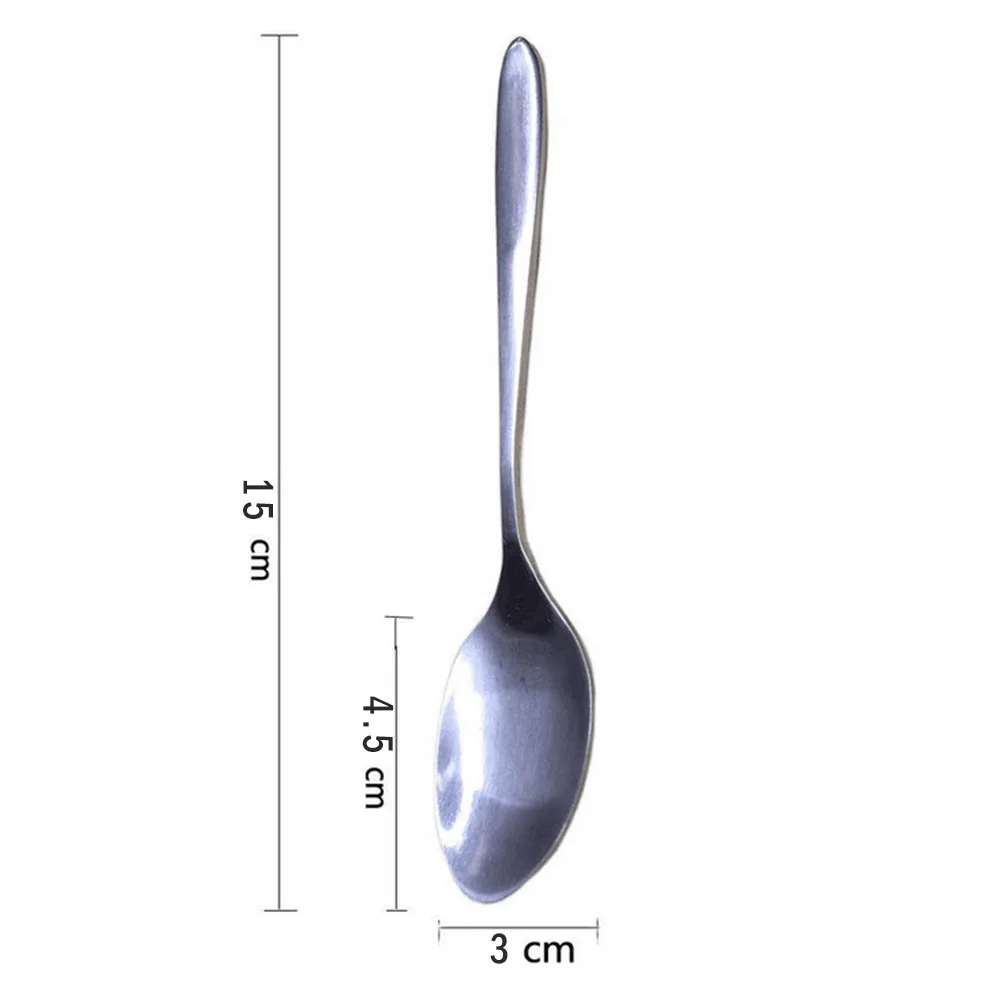 

15cm Laguiole Style Stainless steel Teaspoon Mini Coffee spoon Small Dessert Tea Spoons Hollow Handle Silver Dinnerware 10pc #41