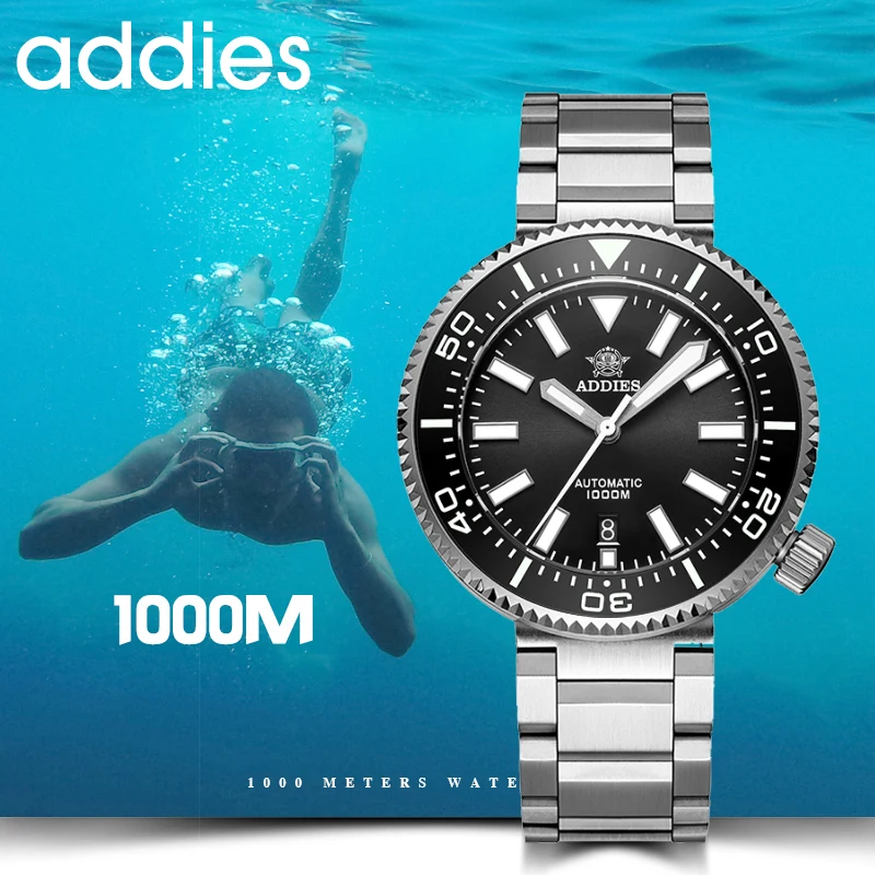 Мужские часы для хоккея с шайбой 1976 м дайвинга из нержавеющей стали