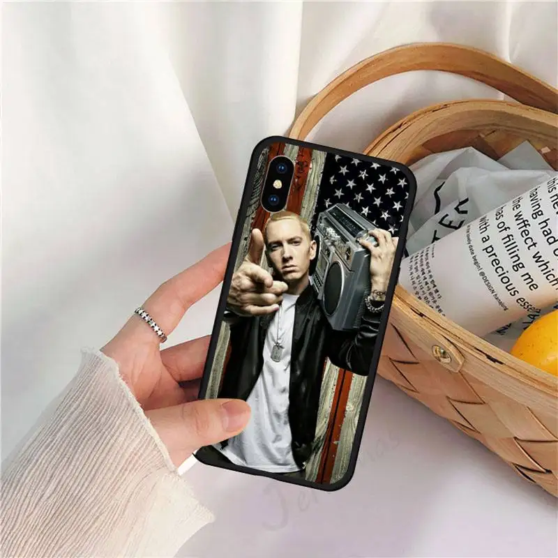 

eminem American male rap singer Phone Case for iPhone 11 12 pro XS MAX 8 7 6 6S Plus X 5S SE 2020 XR