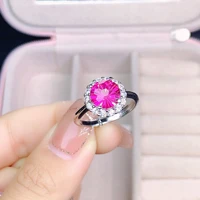 925 sterling silver new product fashion full diamond color treasure adjustable ring women exquisite jewelry party gift wholesale
